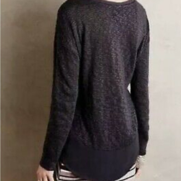 Anthropologie Deletta Nubby Circle Sweater Grey - Picture 3 of 15